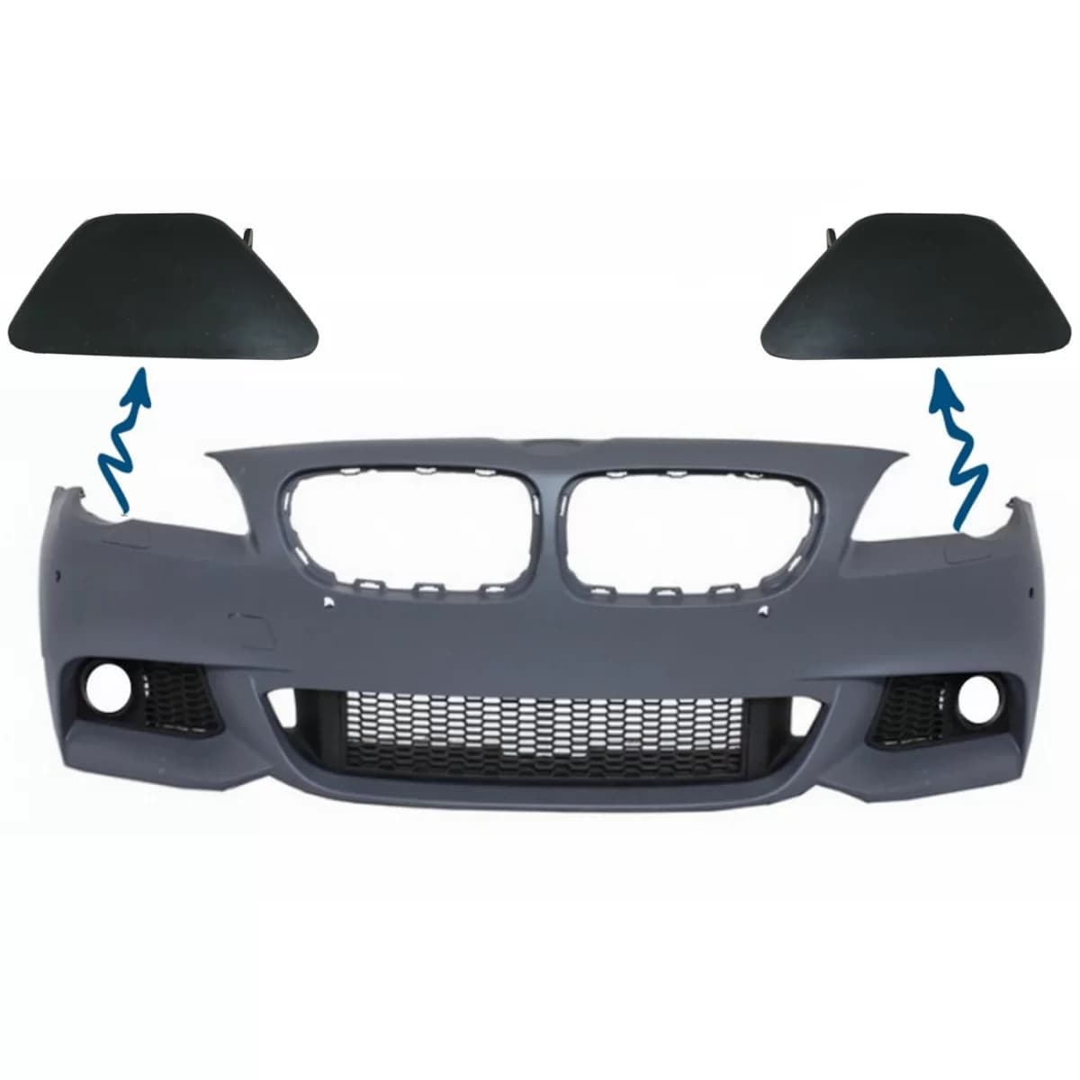SET SRA Bumper Headlights Washing System Covers suitable for BMW 5er F10 F11 11+ (Right & Left)