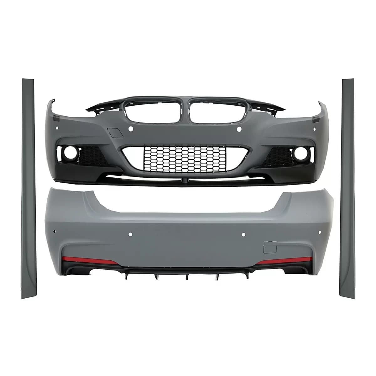Complete Body Kit suitable for BMW 3 Series F30 (2011-2014) & F30 LCI Facelift (2015-up) M-Performance Design With Double Twin Outlet Air Diffuser