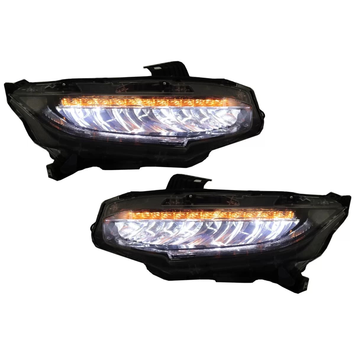 Headlights Full LED suitable for Honda Civic Mk10 FC/FK (2016-Up) Sedan & Hatchback with Sequential Dynamic Turning Lights