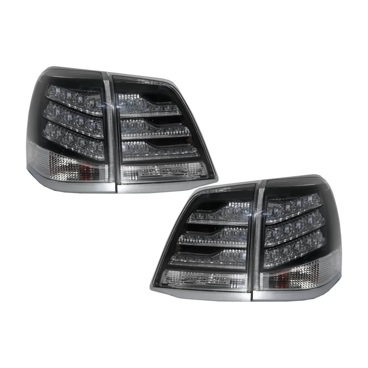 Taillights LED suitable for Toyota Land Cruiser FJ200 J200 (2007-2011) Black and White