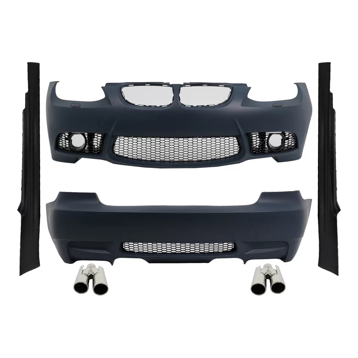 Complete Body Kit with Exhaust Muffler Tips suitable for BMW 3 Series E92 E93 (2006-2009) Non-LCI Coupe Cabrio M3 Design