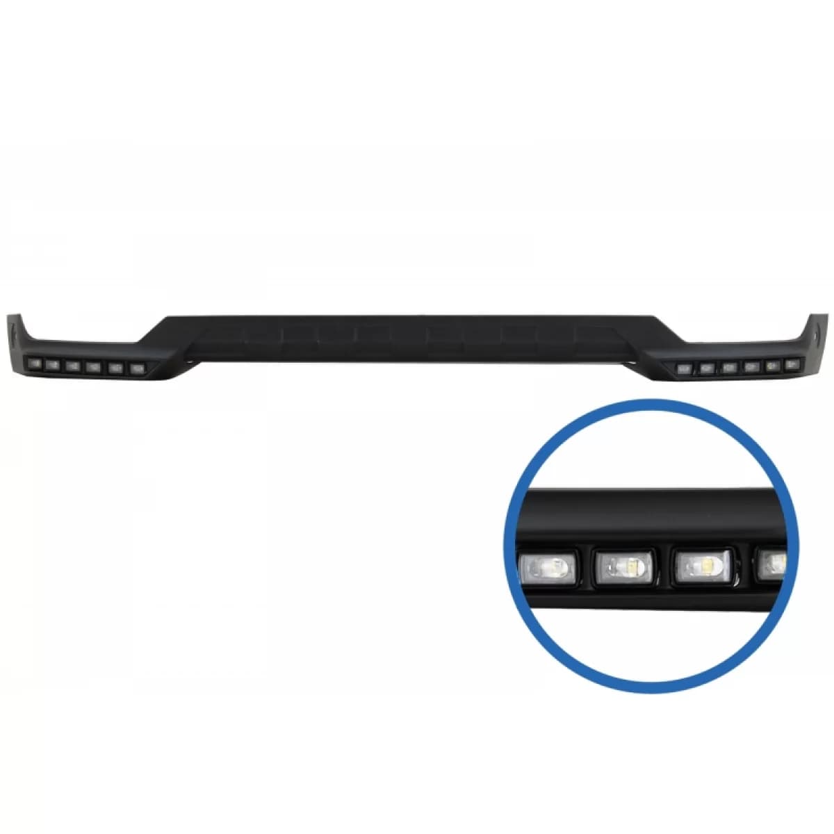 Front Bumper Spoiler LED DRL Extension suitable for Mercedes G-Class W463 (1989-2017) Design Black