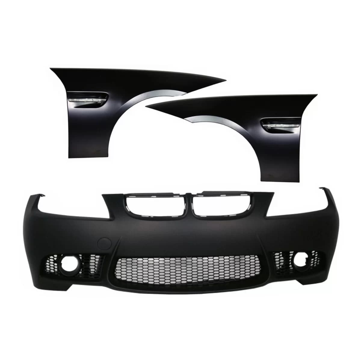 Front Bumper suitable for BMW 3 Series E90 Sedan E91 Touring Non LCI (2004-2008) and Front Fenders M3 Design