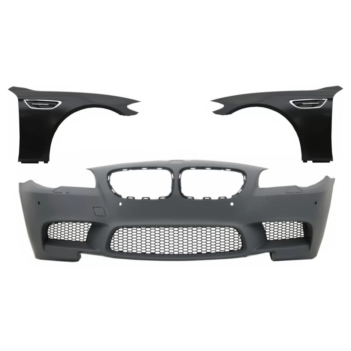 Front Bumper with Front Fenders suitable for BMW 5 Series F10 F11 (2011-2017) PDC SRA M5 Design