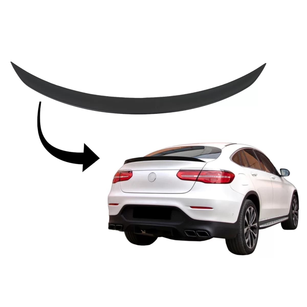 Trunk Boot Spoiler suitable for Mercedes GLC Coupe C253 (2015-Up)