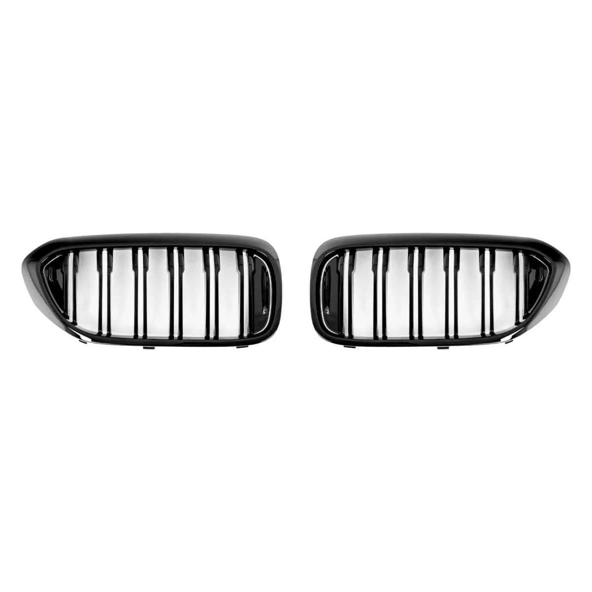 Central Kidney Grilles suitable for BMW 5 Series G30 G31 Sedan Touring (2017-2019) Double Stripe M Design Piano Black