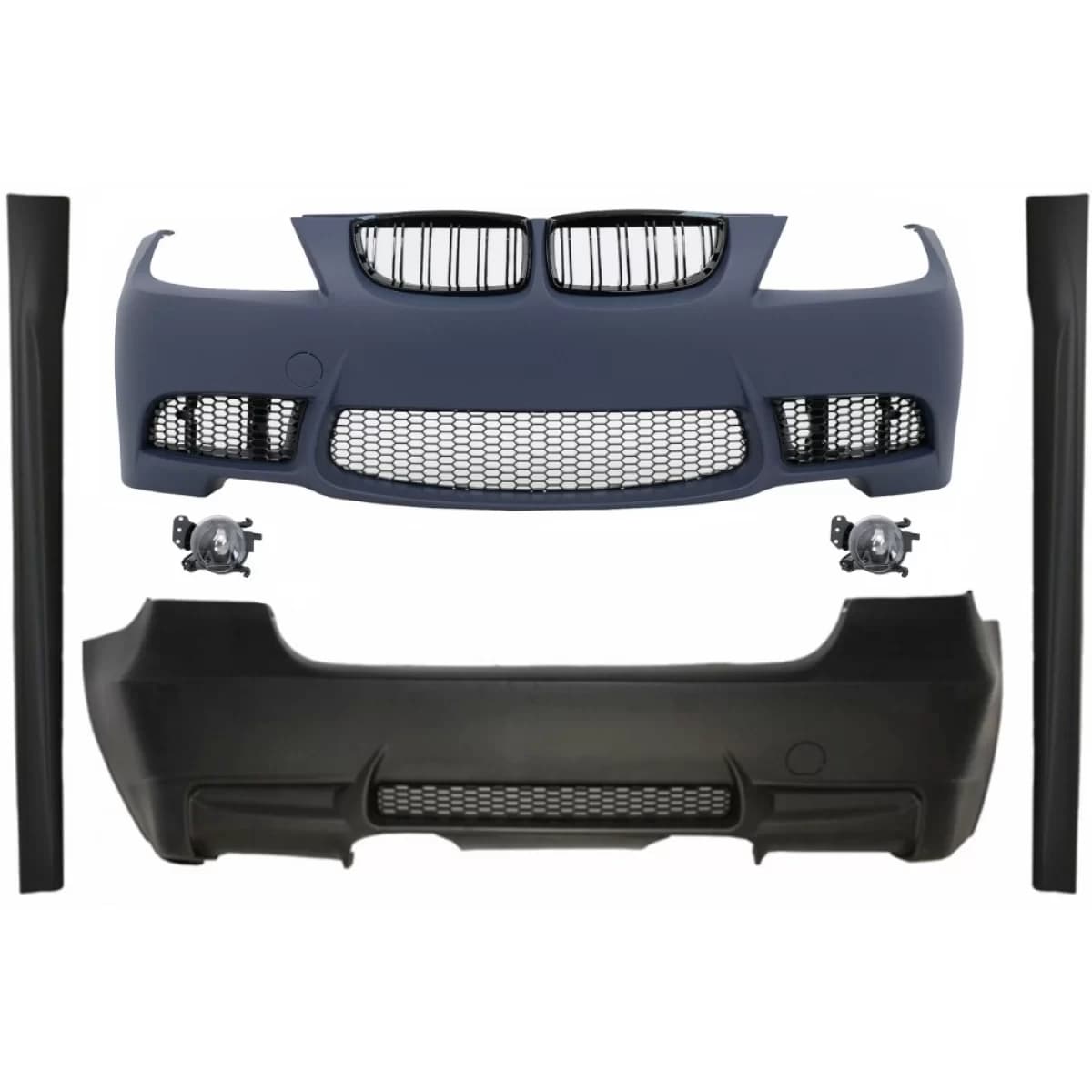 Complete Body Kit without PDC with Fog Lights suitable for BMW 3 Series E90 LCI Facelift (2008-2011) M3 Design