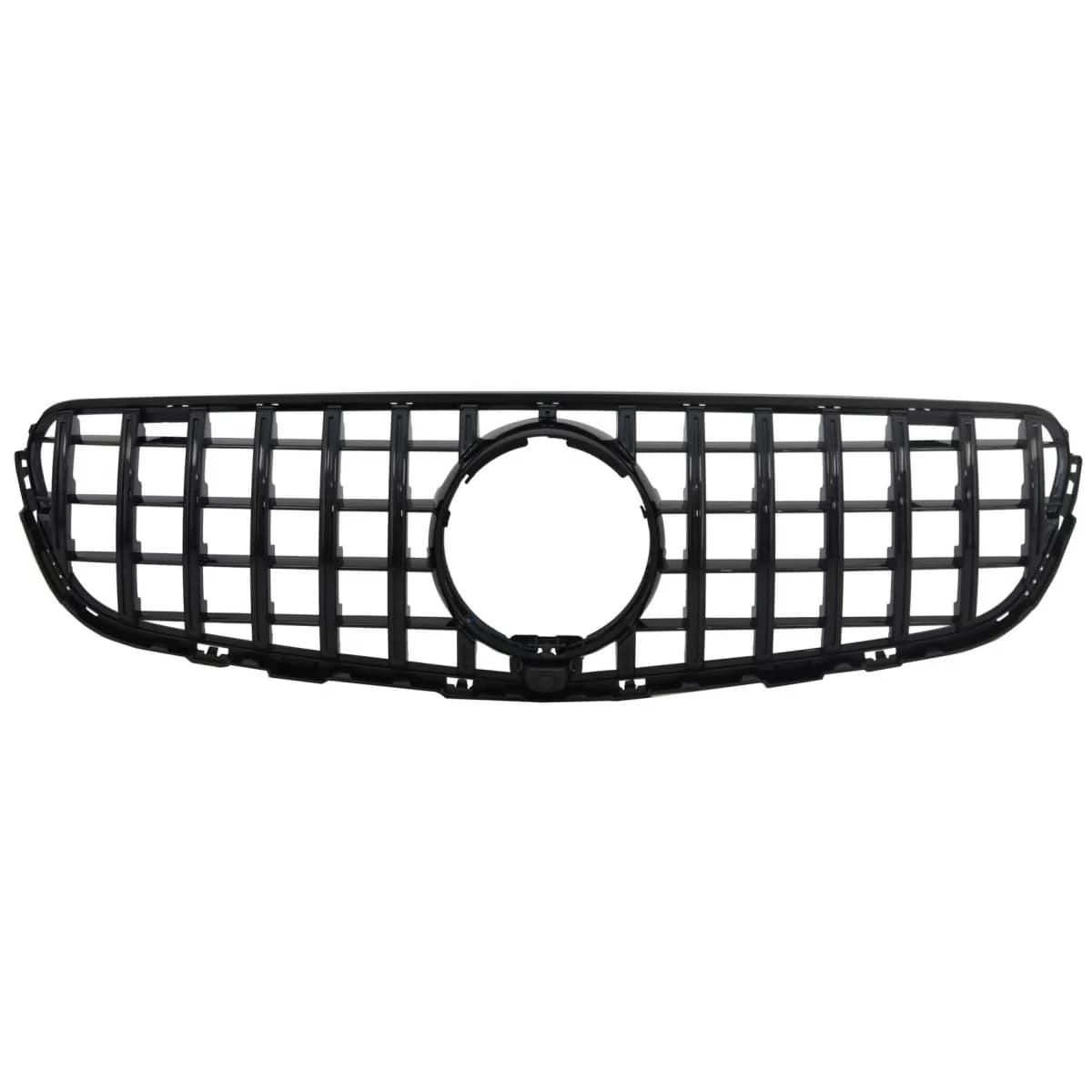 Front Central Grille suitable for Mercedes GLC X253 C253 (2015-2018) GT R Panamericana Design All Black