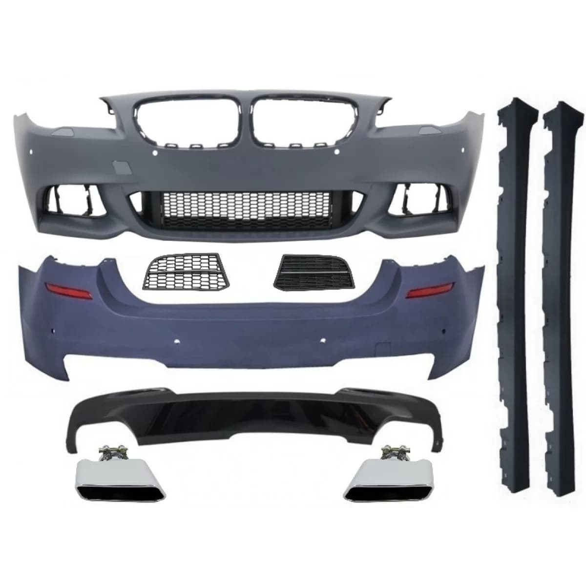 Complete Body Kit suitable for BMW 5 Series F10 (2010-2017) M-Technik 550i Design Brilliant Black Edition