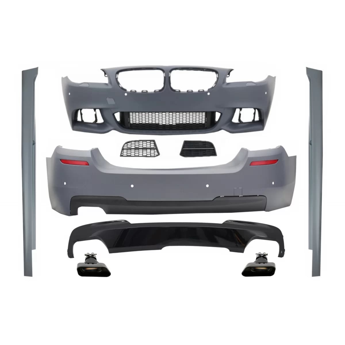 Complete Body Kit suitable for BMW 5 Series F10 (2010-2017) M-Technik 550i Design Brilliant Black Edition