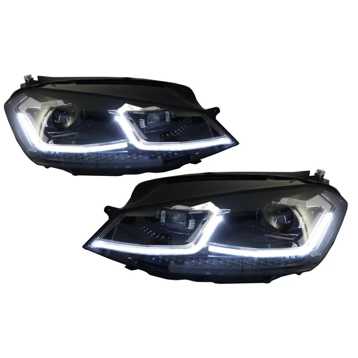 RHD LED Headlights suitable for VW Golf 7 VII (2012-2017) Facelift G7.5 R Line Look Sequential Dynamic Turning Lights