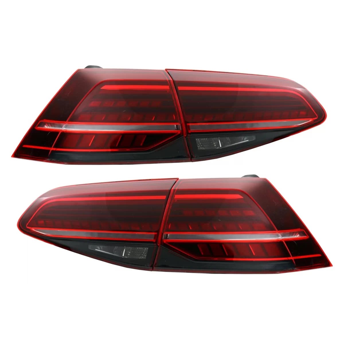 Full LED Taillights suitable for VW Golf 7 & 7.5 VII (2012-2019) Facelift Retrofit G7.5 Look Dynamic Sequential Turning Lights Dark Cherry Red
