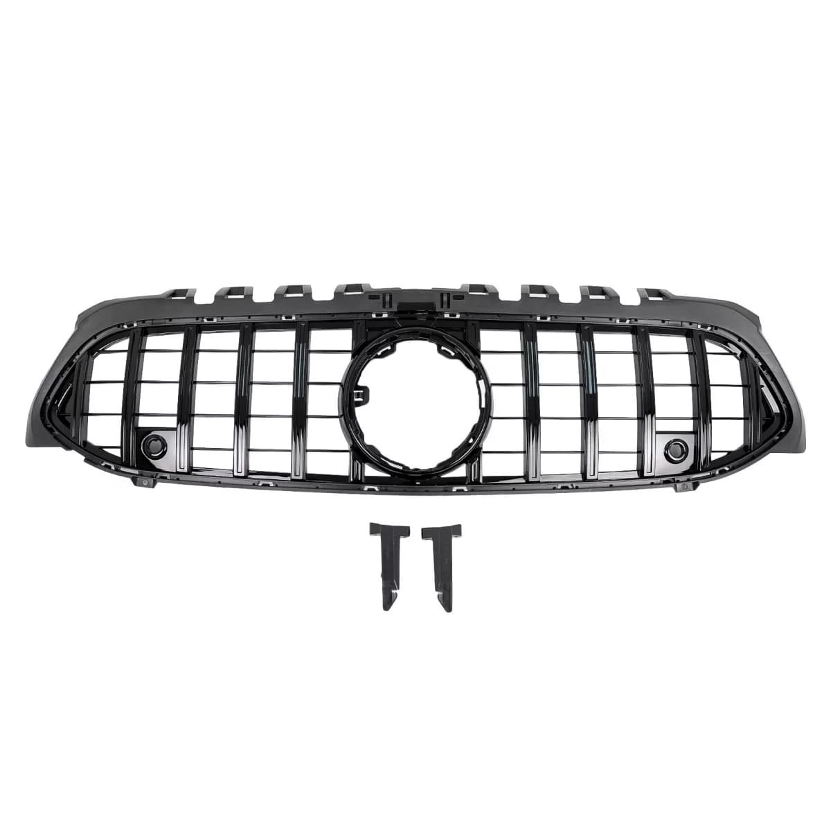 Central Grille suitable for Mercedes A-Class W177 Hatchback V177 Sedan (04.2018-2022) GT-R Panamericana Design All Black