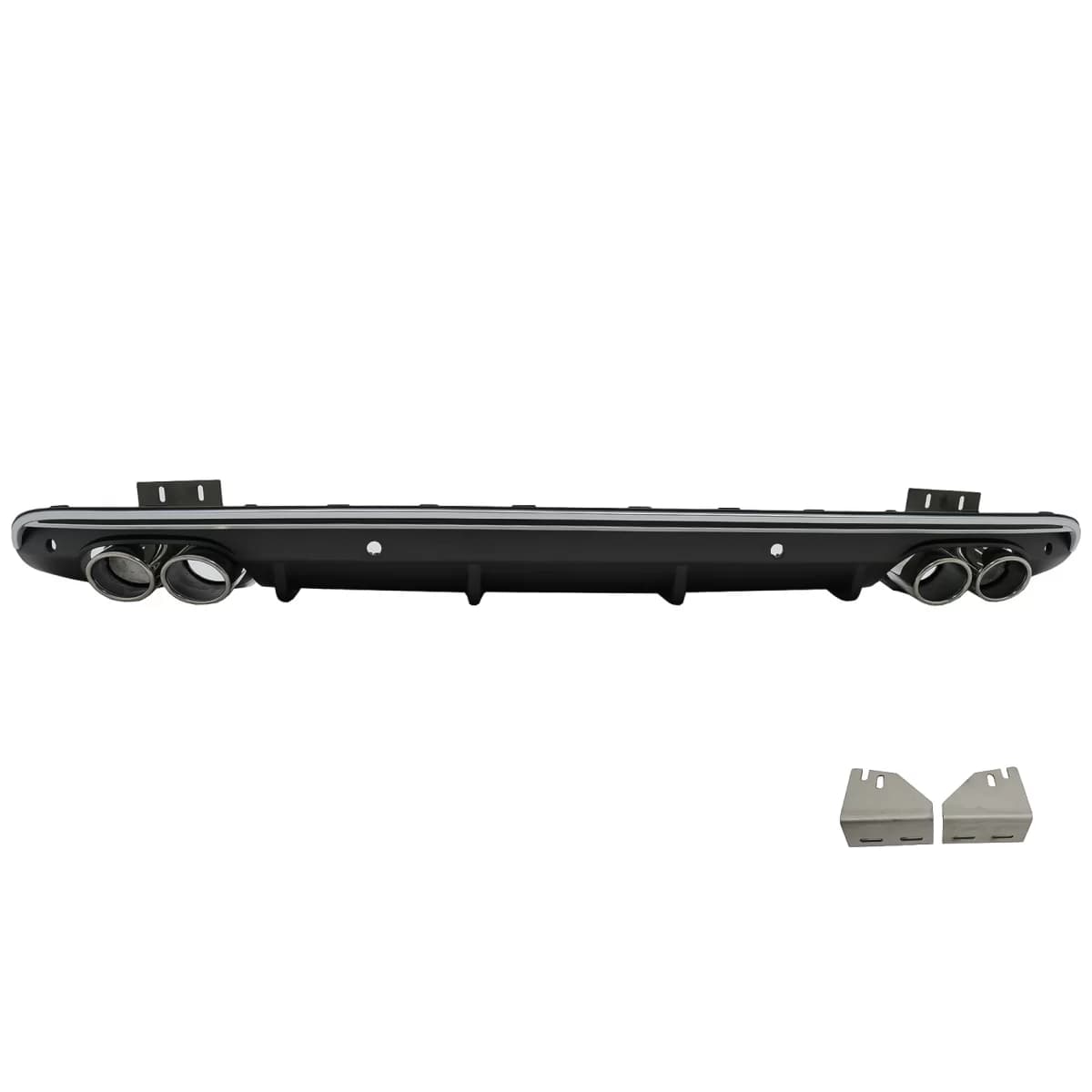 Rear Bumper Spoiler Valance Diffuser Double Outlet suitable for Audi Q5 8R Facelift (2013-2016) S-Line Bumper