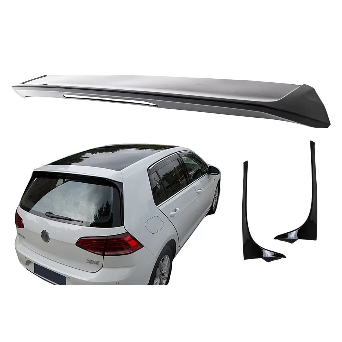 Windshield Roof Wing Fins Spoiler suitable for VW Golf 7 VII (2012-2017) Facelift GTI Design