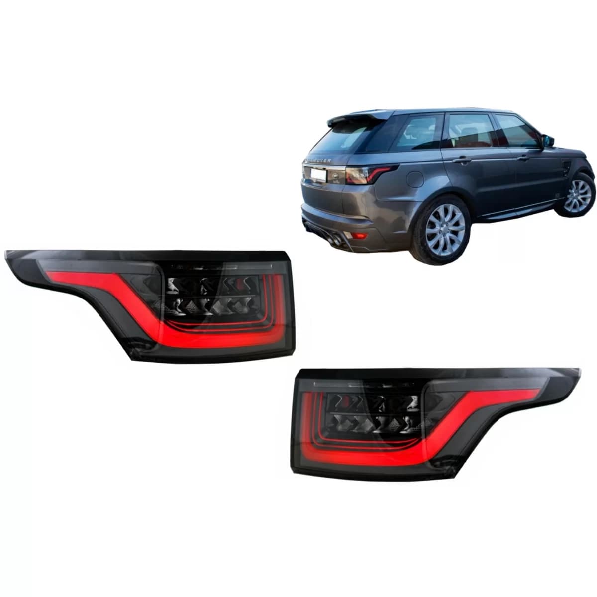 LED LightBar Taillights suitable for Rover Range Sport L494 (2013-2017) Facelift Look