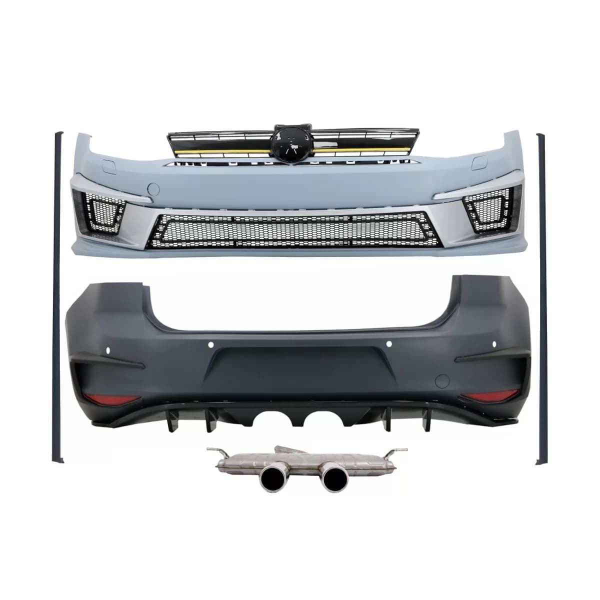 Complete Body Kit suitable for VW Golf 7 VII 5G1 (2012-2017) R400 Design with Complete Exhaust System
