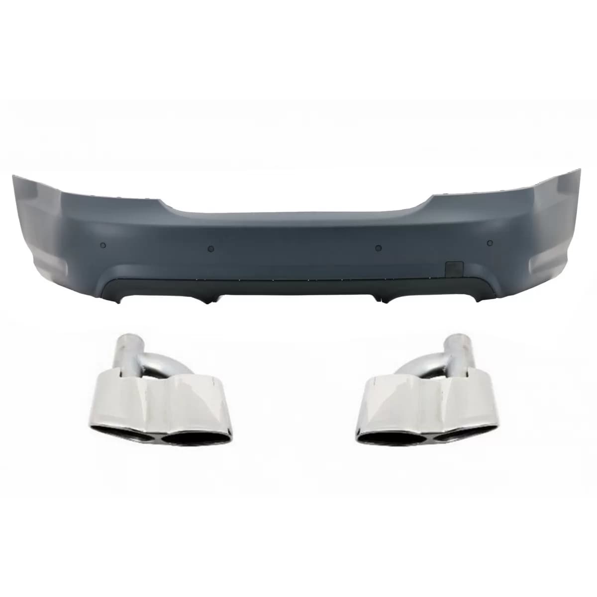 Rear Bumper suitable for Mercedes W221 S-Class (2005-2011) with Exhaust Muffler tips