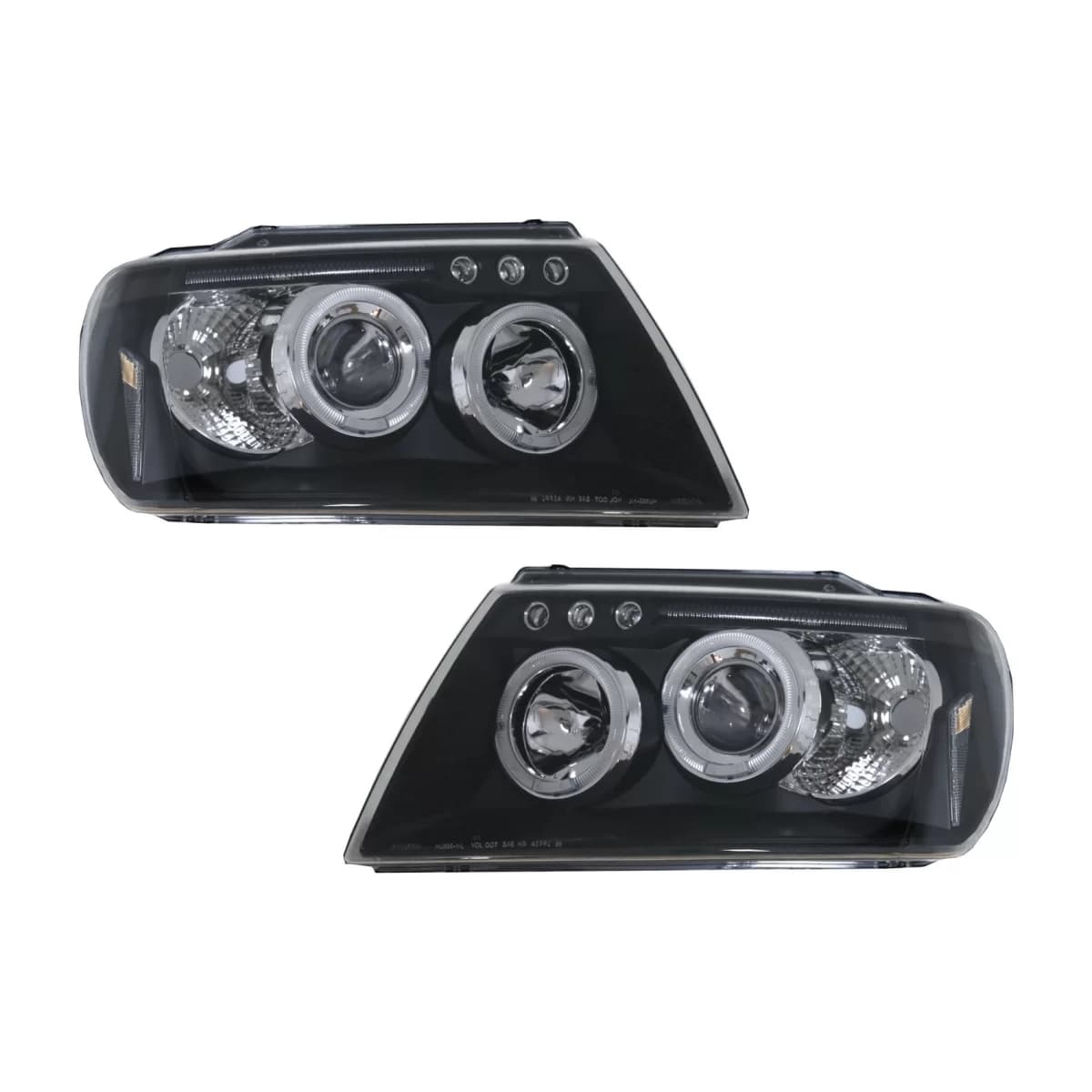 Headlights Angel Eyes suitable for Jeep Grand Cherokee (1999-2004) Black