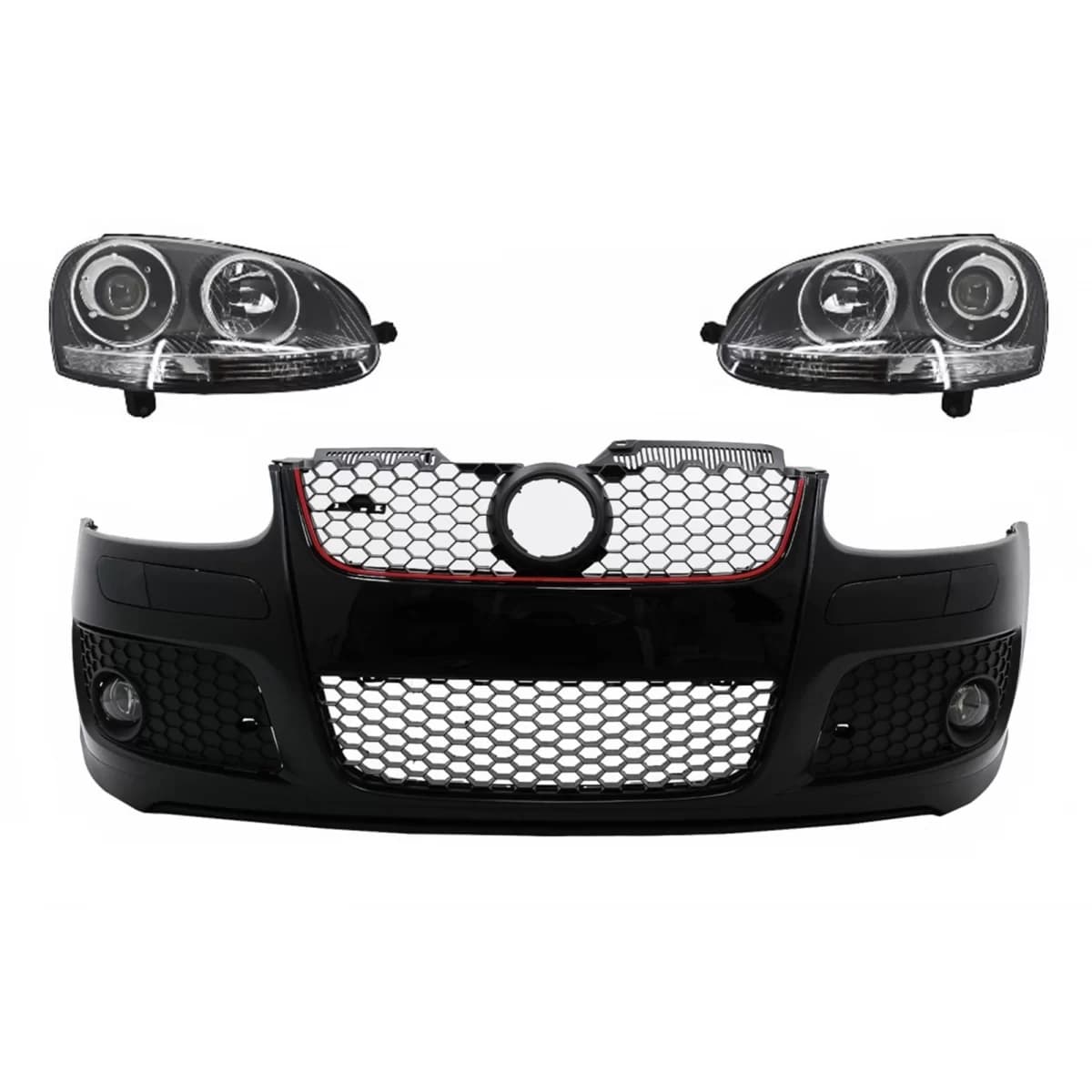 Front Bumper suitable for VW Golf V 5 MK5 (2003-2007) GTI Design with Xenon Look Headlights