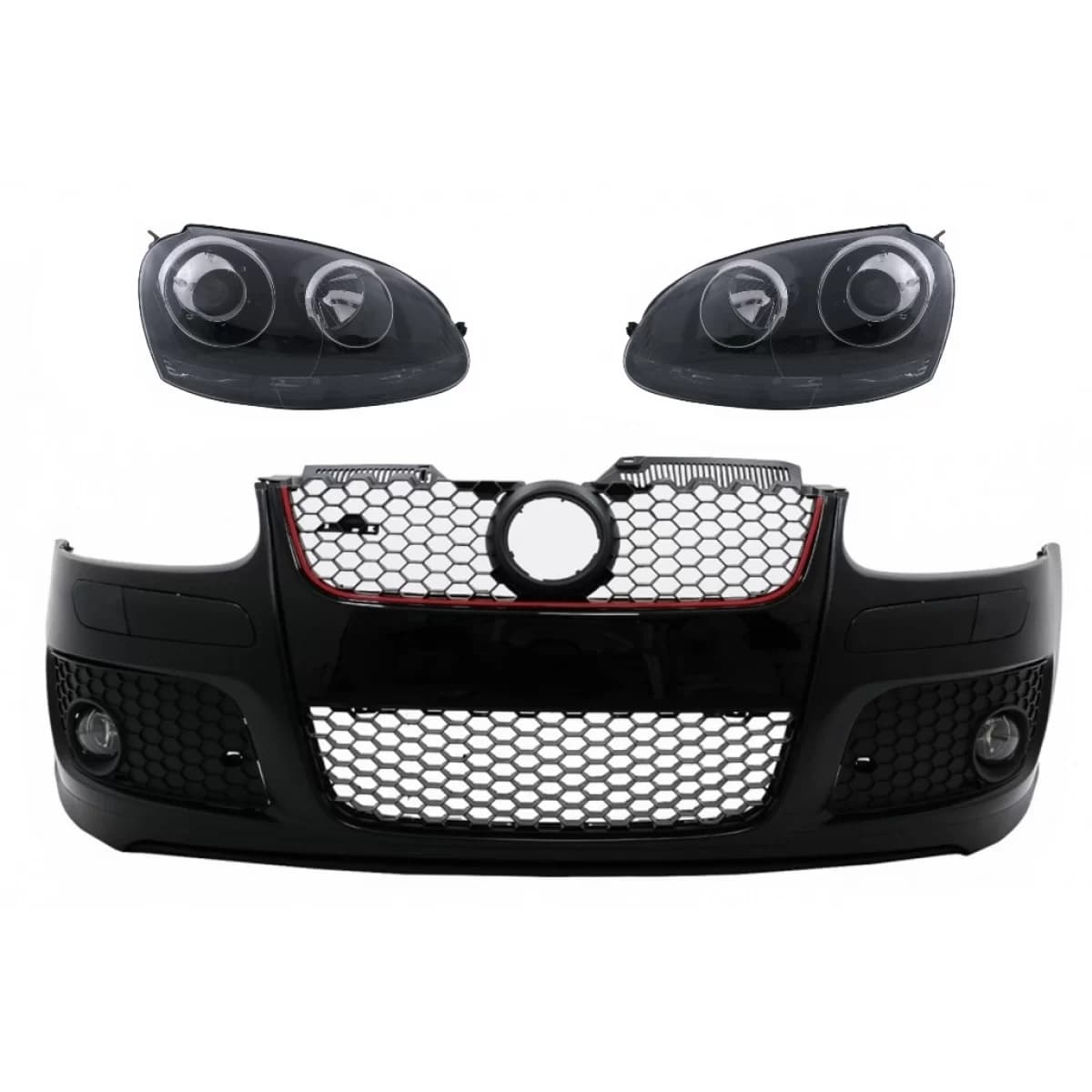 Front Bumper suitable for VW Golf V 5 MK5 (2003-2007) GTI Design with Xenon Look Headlights