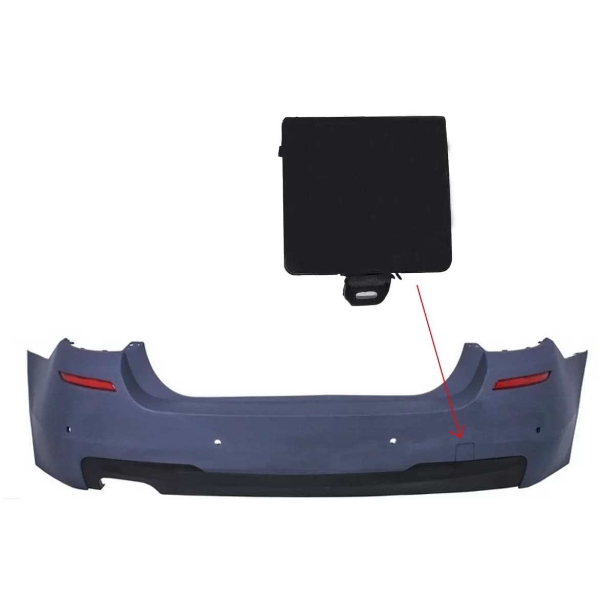 Tow Hook Cover Rear Bumper suitable for BMW 5 Series F10 (2011-up) M-tech Design