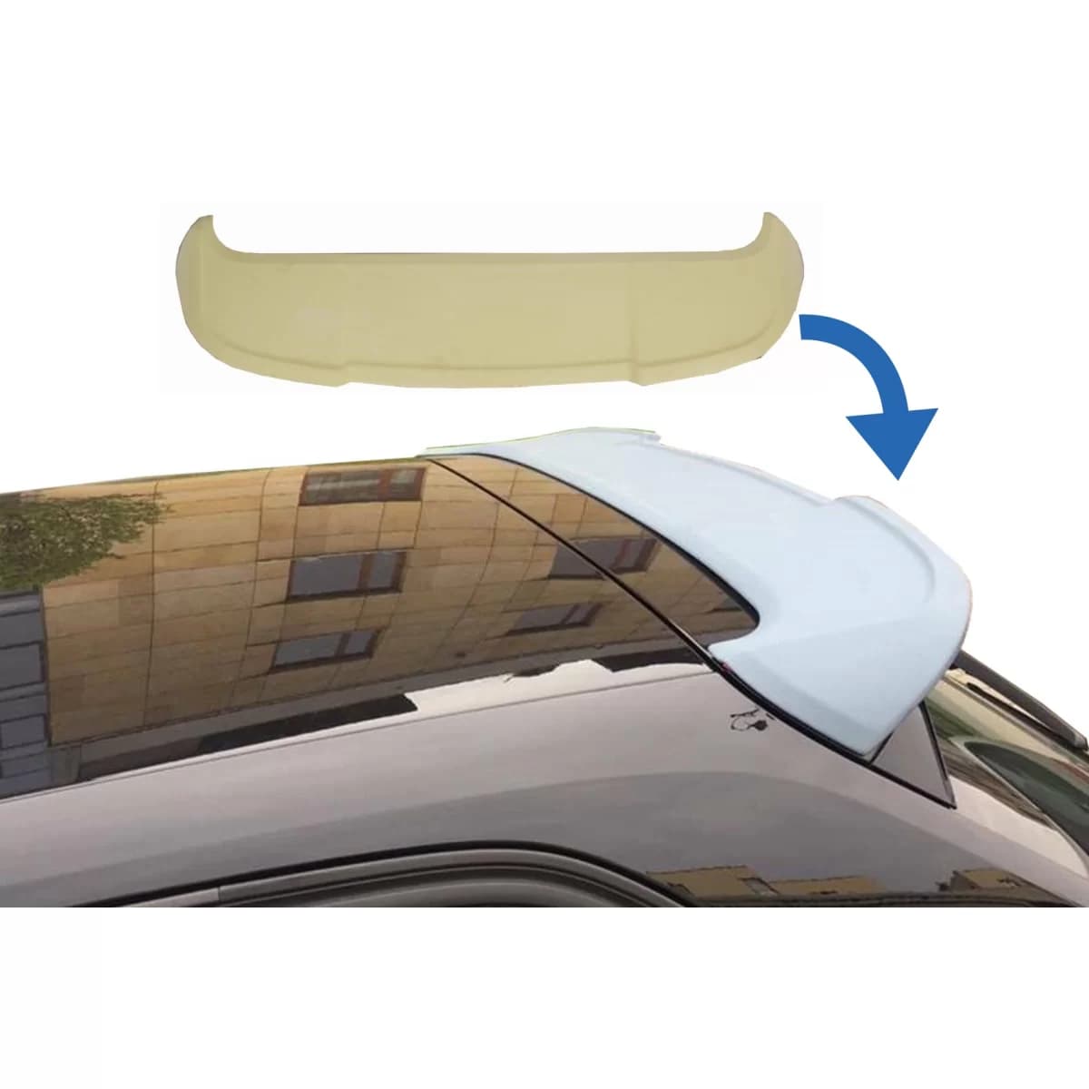 Roof Spoiler WIng suitable for Audi A3 8V Sportback 5D (2012-) RS3 Look Add-On