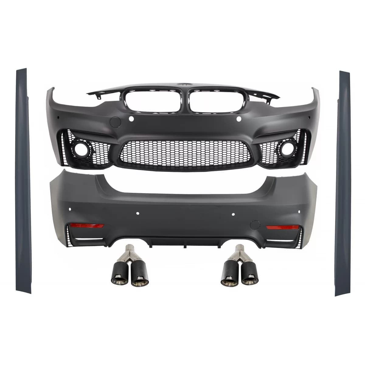 Body Kit suitable for BMW F30 (2011-2019) EVO II M3 CS Design with Dual Twin Exhaust Muffler Tips Carbon