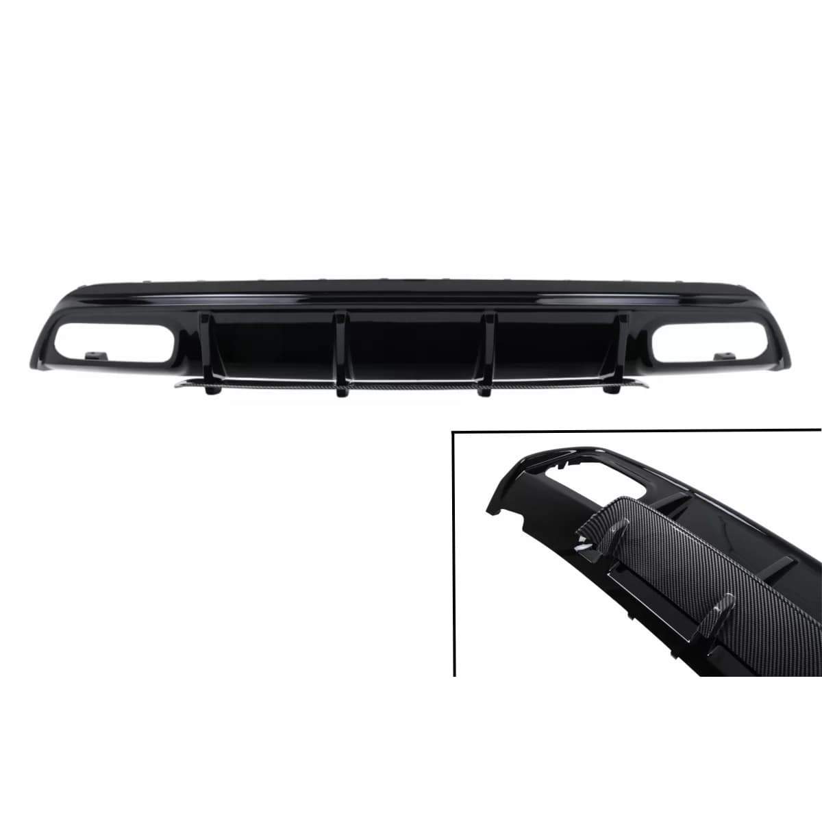 Rear Bumper Valance Diffuser suitable for Mercedes W176 A-Class (2013-2018) A45 Facelift Design Look