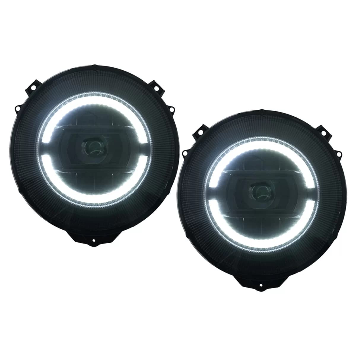 Full LED Headlights suitable for Mercedes G-Class W463 (2007-2017) Black Facelift 2018 Design
