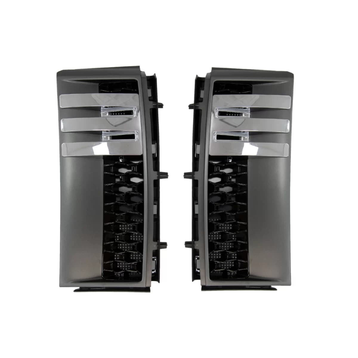 Side Vents Grilles for Range Rover Vogue III L322 (2002-2012) Black Dark Grey Edition New Autobiography Design