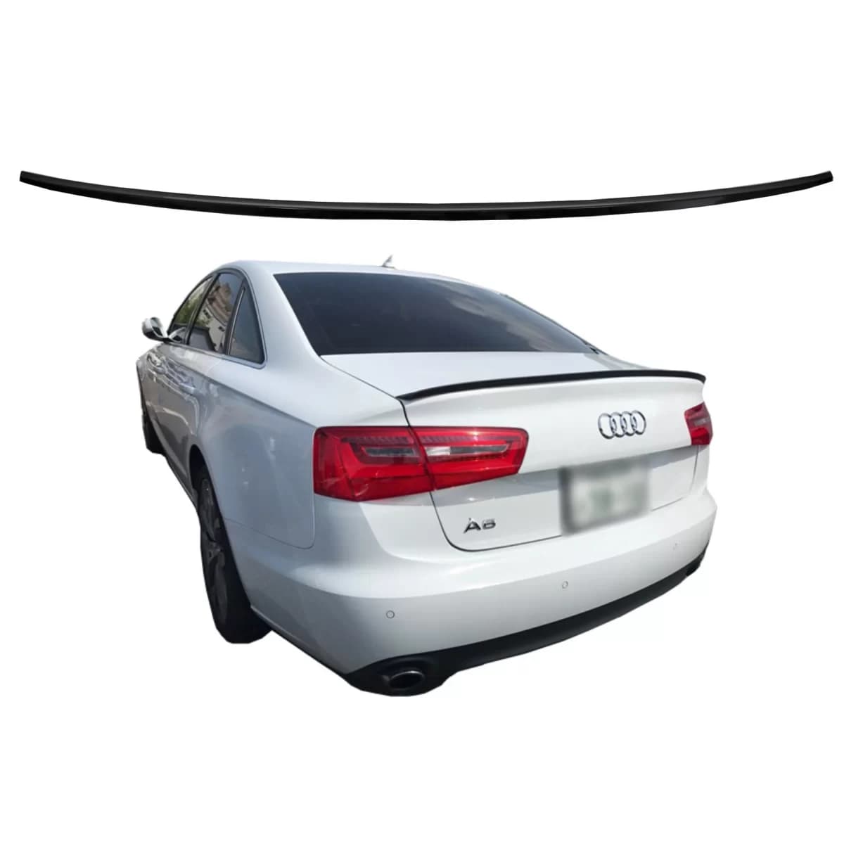 Trunk Spoiler suitable for Audi A6 C7 4G 4 Doors (2011-2018) Piano Black