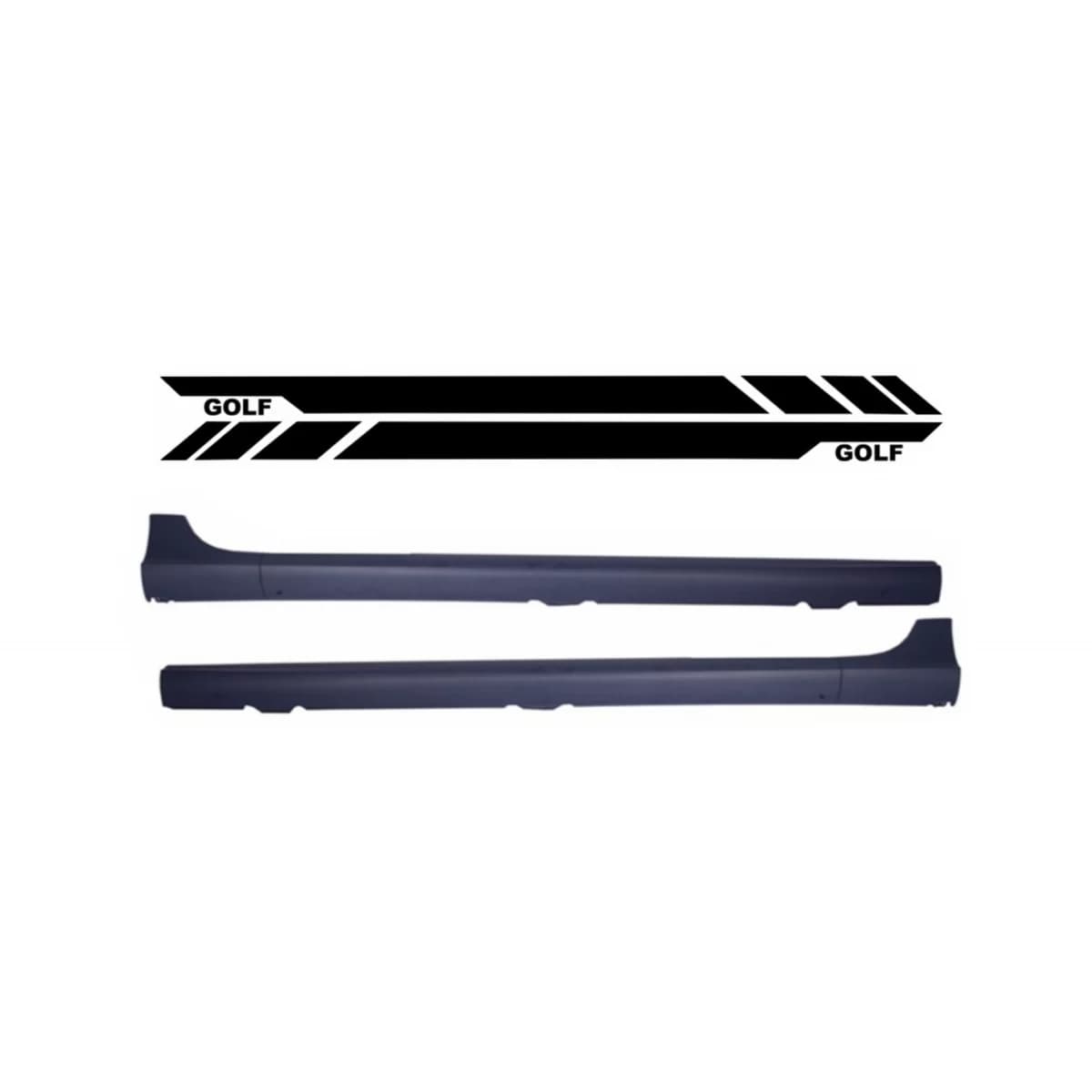 Side Skirts suitable for VW Golf V MK5 (2003-2007) with Side Decals Sticker Vinyl Black GTI Design
