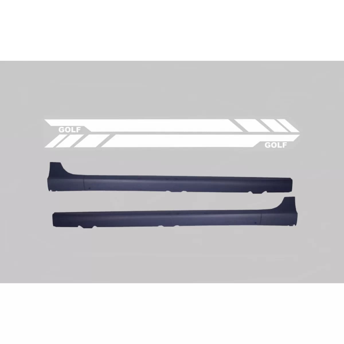 Side Skirts suitable for VW Golf V MK5 (2003-2007) with Side Decals Sticker Vinyl White GTI Design
