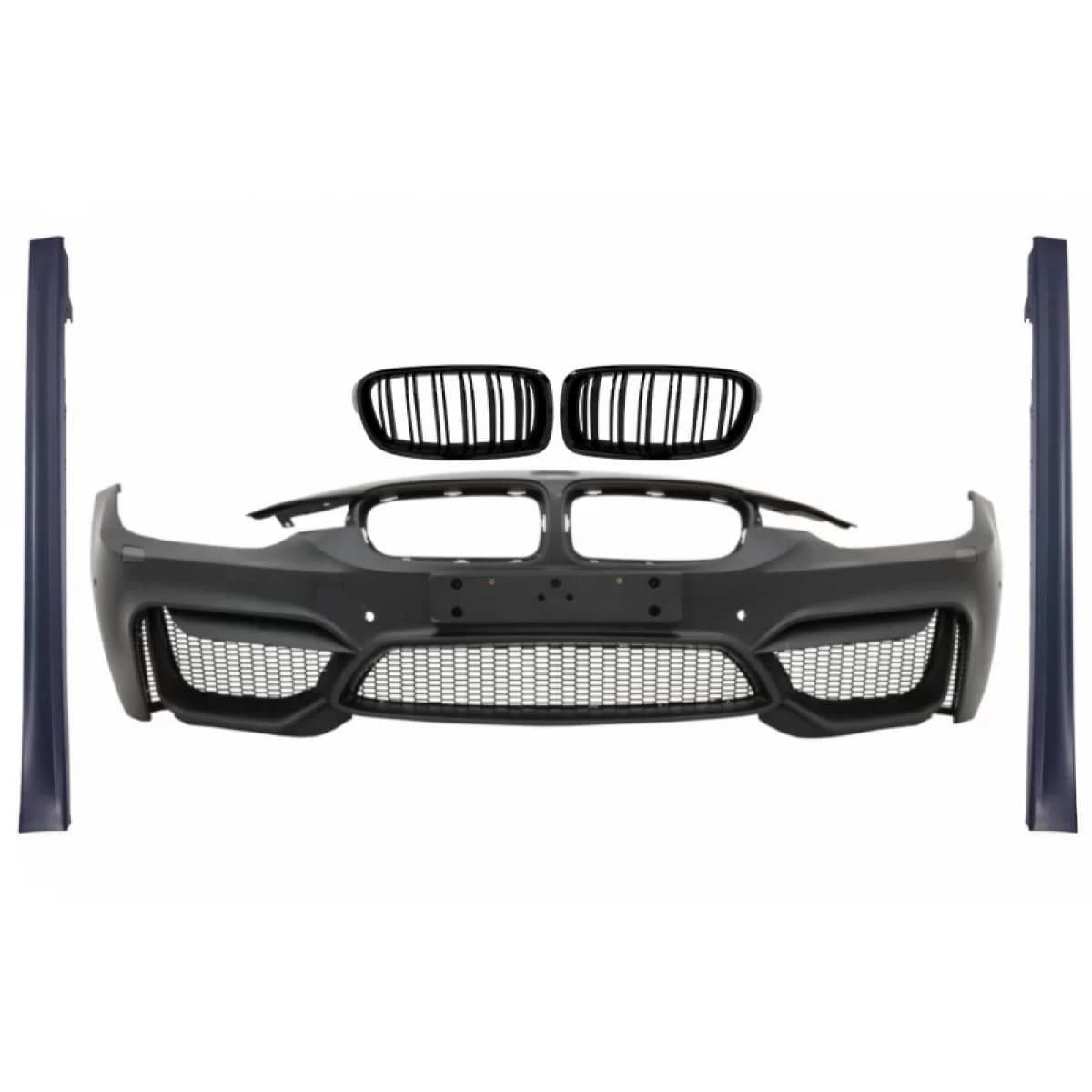 Front Bumper with Kidney Grilles and Side Skirts suitable for BMW 3 Series F30 F31 Pre-LCI & LCI (2011-2018) M4 Design