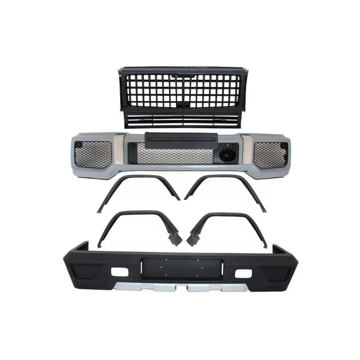Complete Conversion Body Kit suitable for Mercedes G-Class W463 (1989-2017) G63 G65 Design with Front Grille Panamericana Piano Black