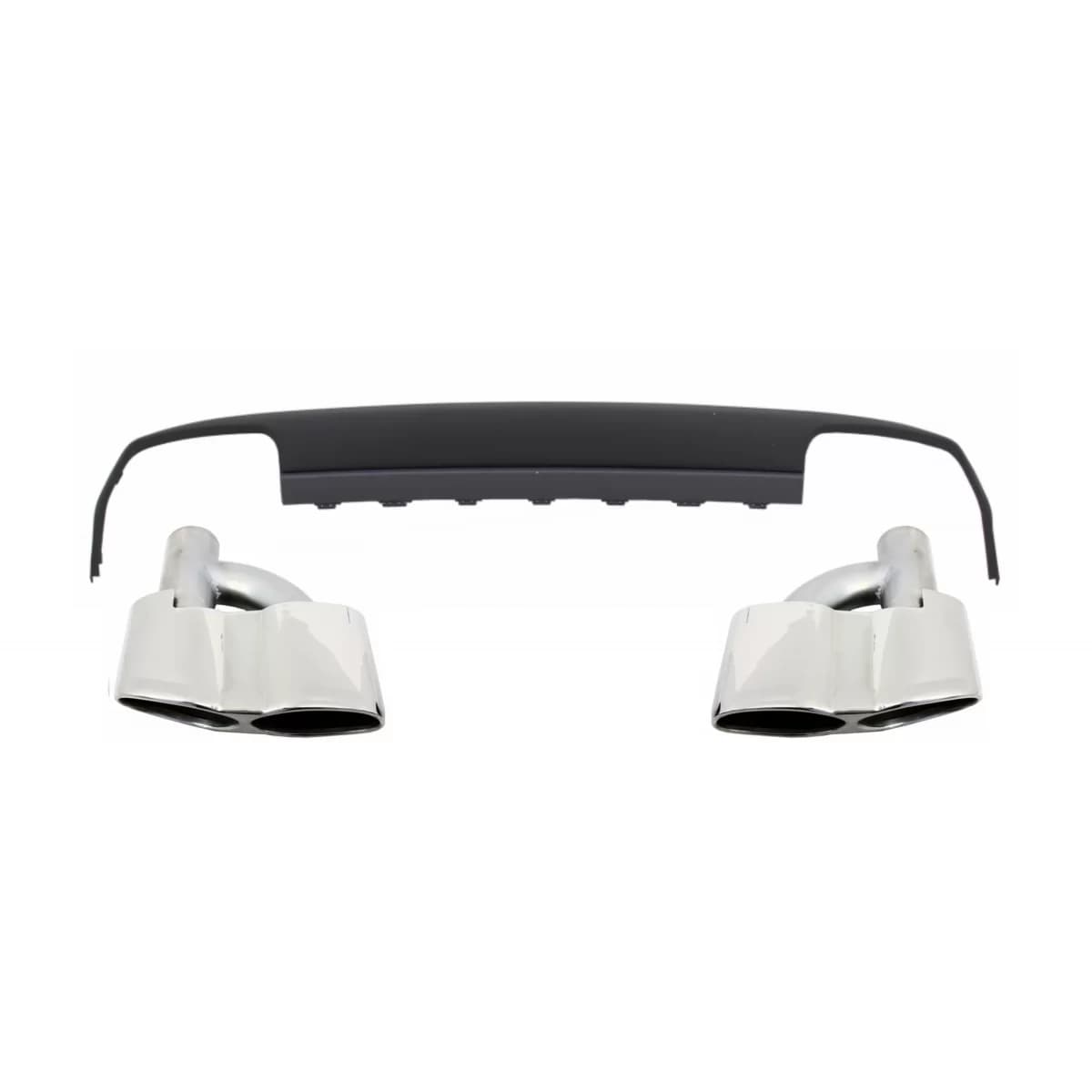 Rear Bumper Diffuser with Exhaust Muffler Tips suitable for Mercedes E-class W212 Pre Facelift (2009-2013) E63 Design
