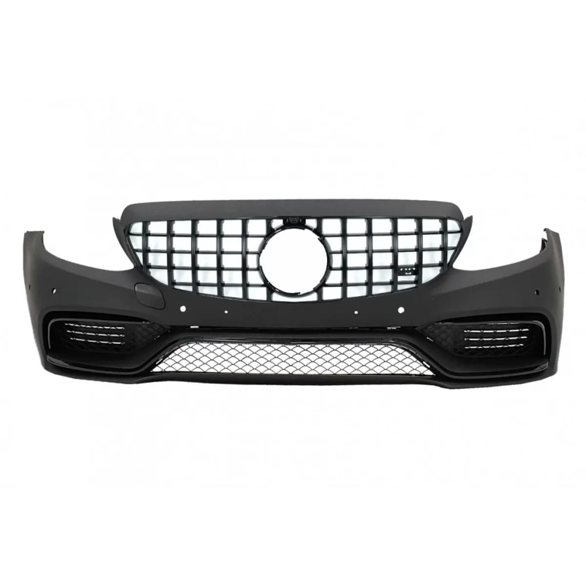 Front Bumper with Grille suitable for Mercedes C-Class W205 S205 C205 A205 (2014-2018) Limousine T-Model Coupe Cabriolet C63 Design