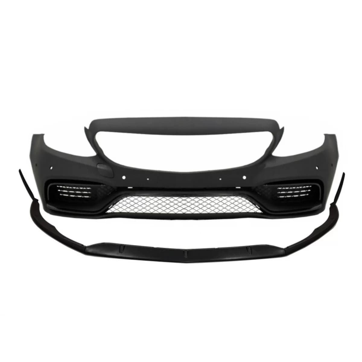 Front Bumper with Lip Extension suitable for Mercedes C-Class W205 S205 C205 A205 (2014-2020) Limousine T-Model Coupe Cabriolet C63 Design