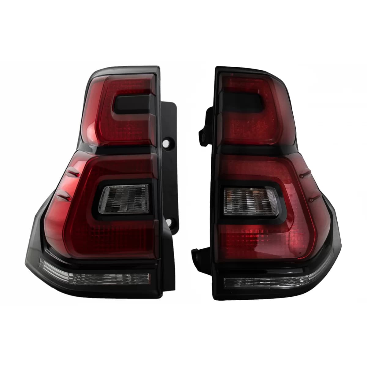 Taillights LED suitable for Toyota Land Cruiser FJ150 Prado (2010-2016) Red Clear Light Bar (2018+) Design