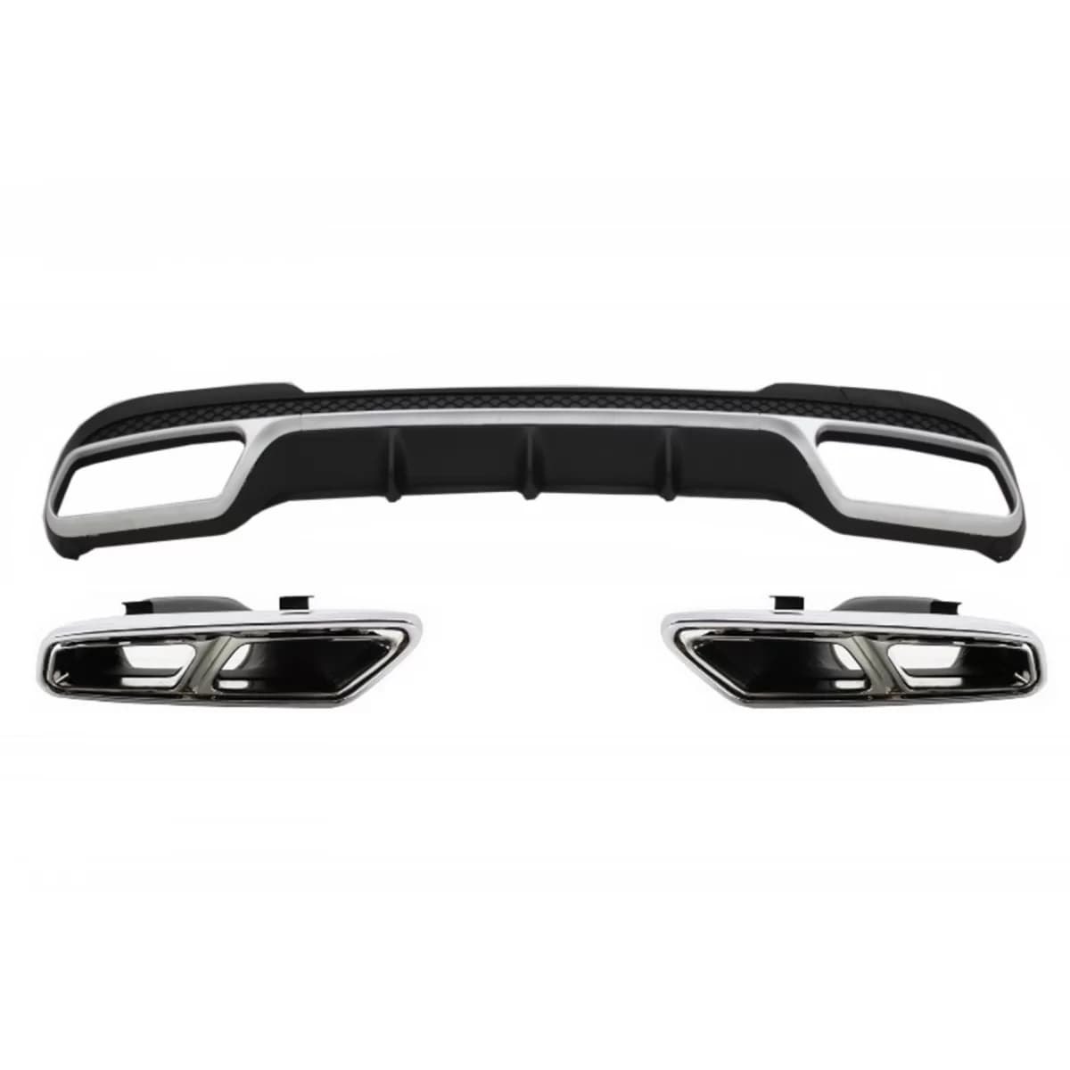 Rear Diffuser with Exhaust Muffler Tips suitable for MERCEDES E-Class W212 S212 Facelift (2013-2016) only Sport package Bumper