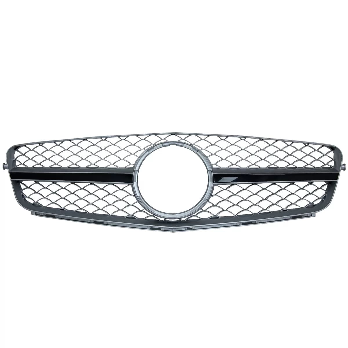 Front Grille suitable for MERCEDES C-Class W204 S204 Limousine Station Wagon (2007-2014) Sport Brushed Dark Grey SL Look