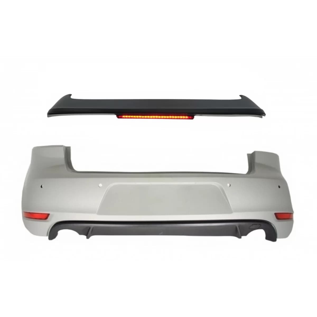 Rear Bumper and Roof Spoiler with LED Brake Light suitable for VW Golf 6 VI (2008-2012) GTI Design