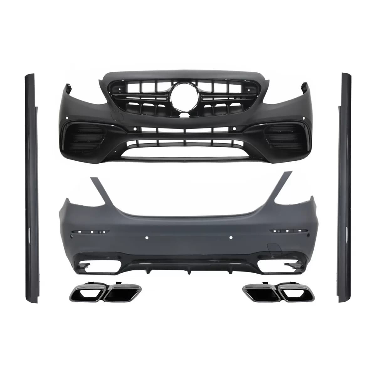 Body Kit suitable for Mercedes E-Class W213 (2016-2019) E63 Design with Exhaust Muffler Tips Chrome