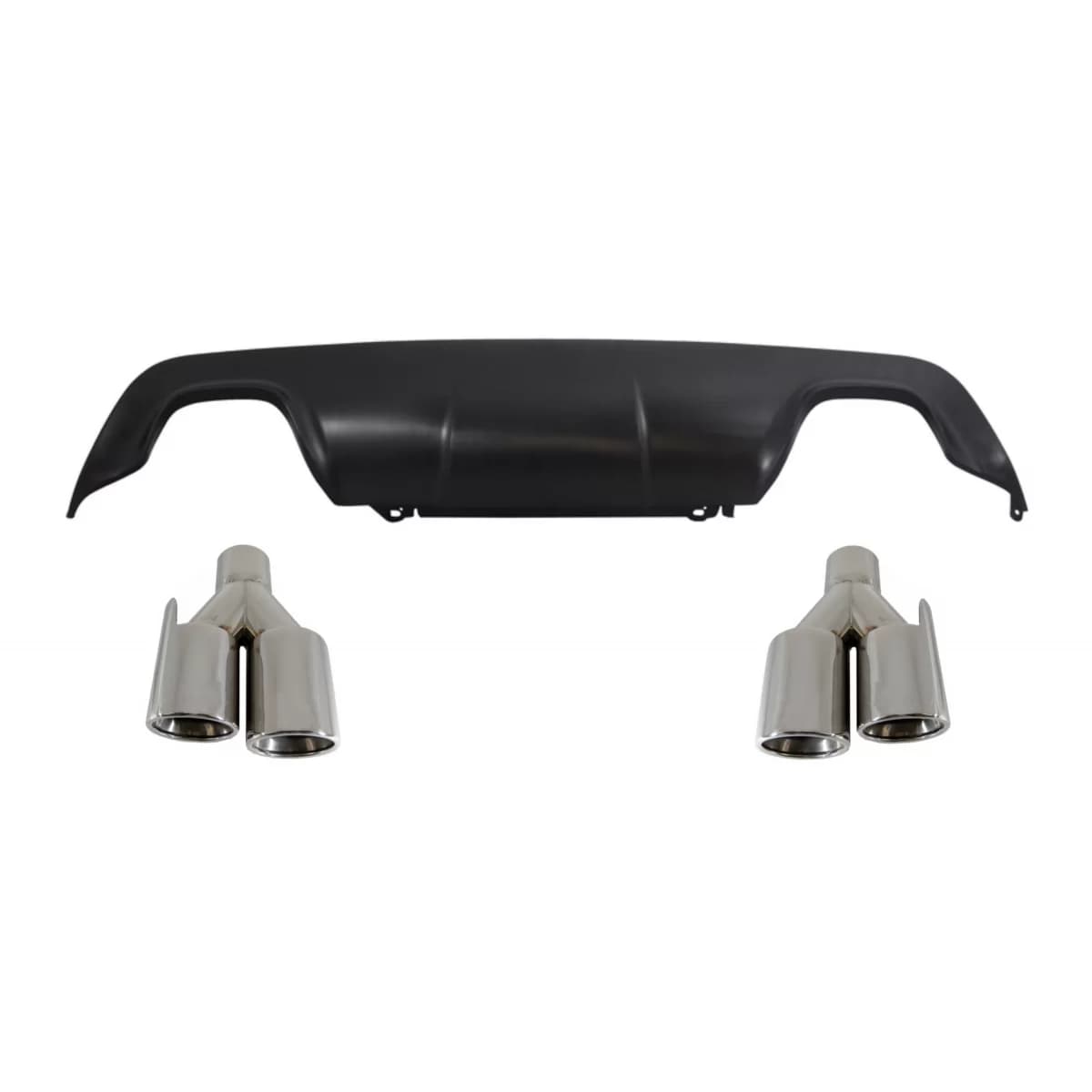 Rear Diffuser with Exhaust Muffler Tips Quad suitable for BMW 5 Series E60 E61 (2003-2010) Sport M-Technik Design