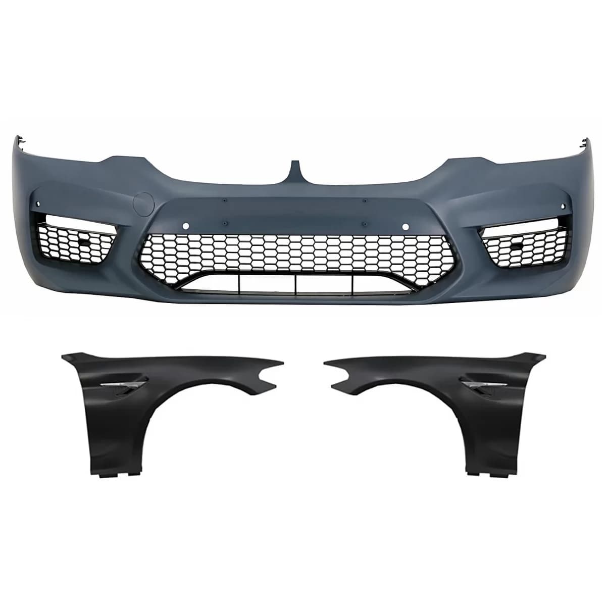Front Bumper with Front Fenders Chrome suitable for BMW 5 Series G30 G31 (2017-2019) M5 Sport Design