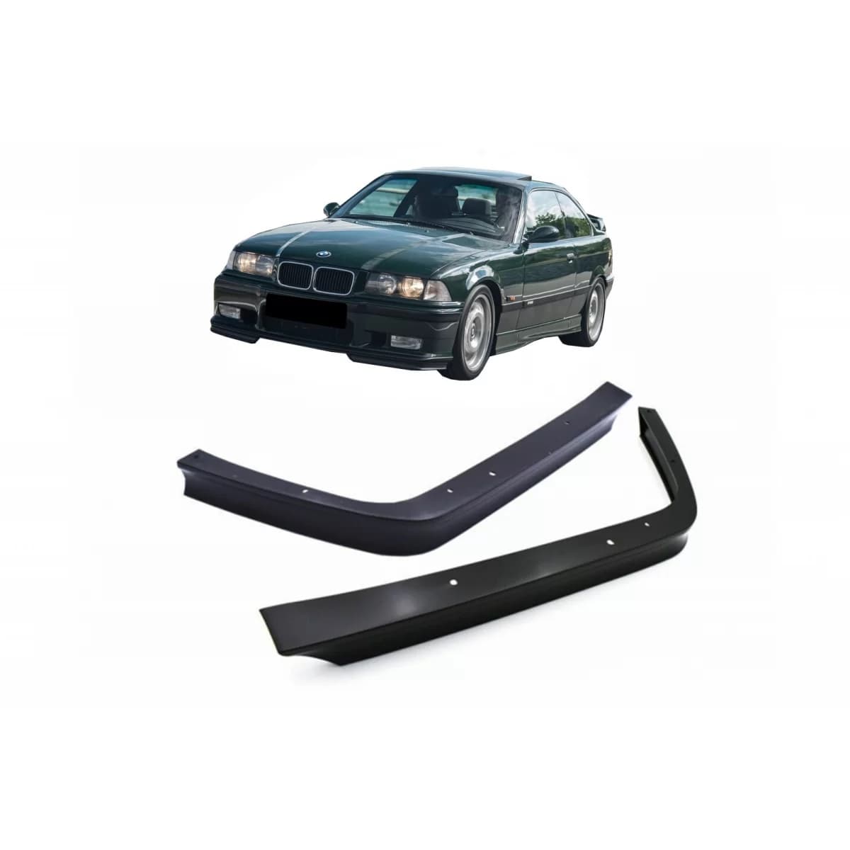 Front Bumper Spoiler Splitters Flaps suitable for BMW 3 Series E36 (1992-1998) M3 GT Design
