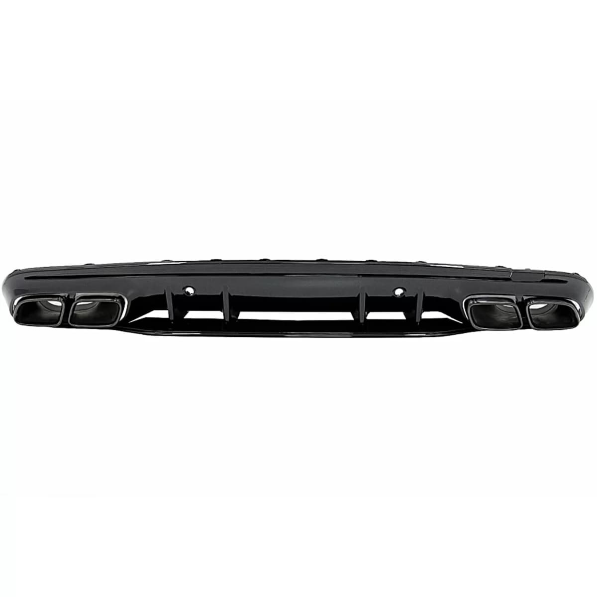 Rear Bumper Diffuser suitable for Mercedes C-Class W205 S205 (2014-2020) C63S Design Black Tips Only for AMG Sport Line