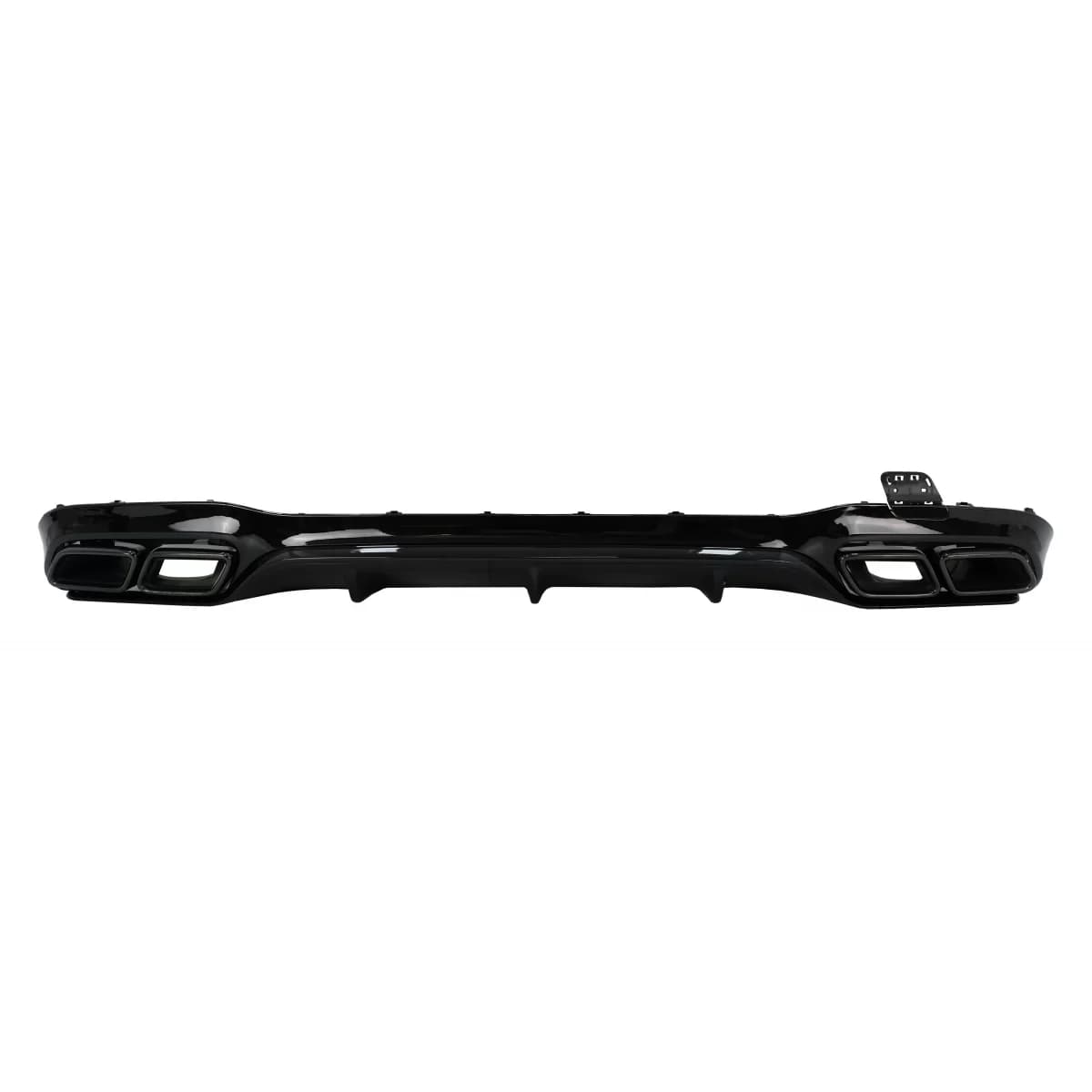 Rear Bumper Air Diffuser with Exhaust Muffler Tips suitable for Mercedes E-Class W213 Sport Line (2016-2019) E63 Design All Black