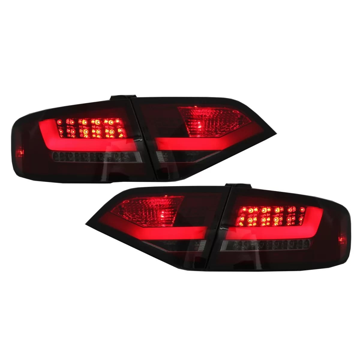 LED Taillights suitable for AUDI A4 B8 Sedan Limousine (2008-2011) Red Smoke